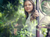 Person standing in garden