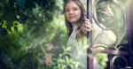 Person standing in garden