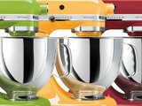 Green Yellow and Red Stand Mixers