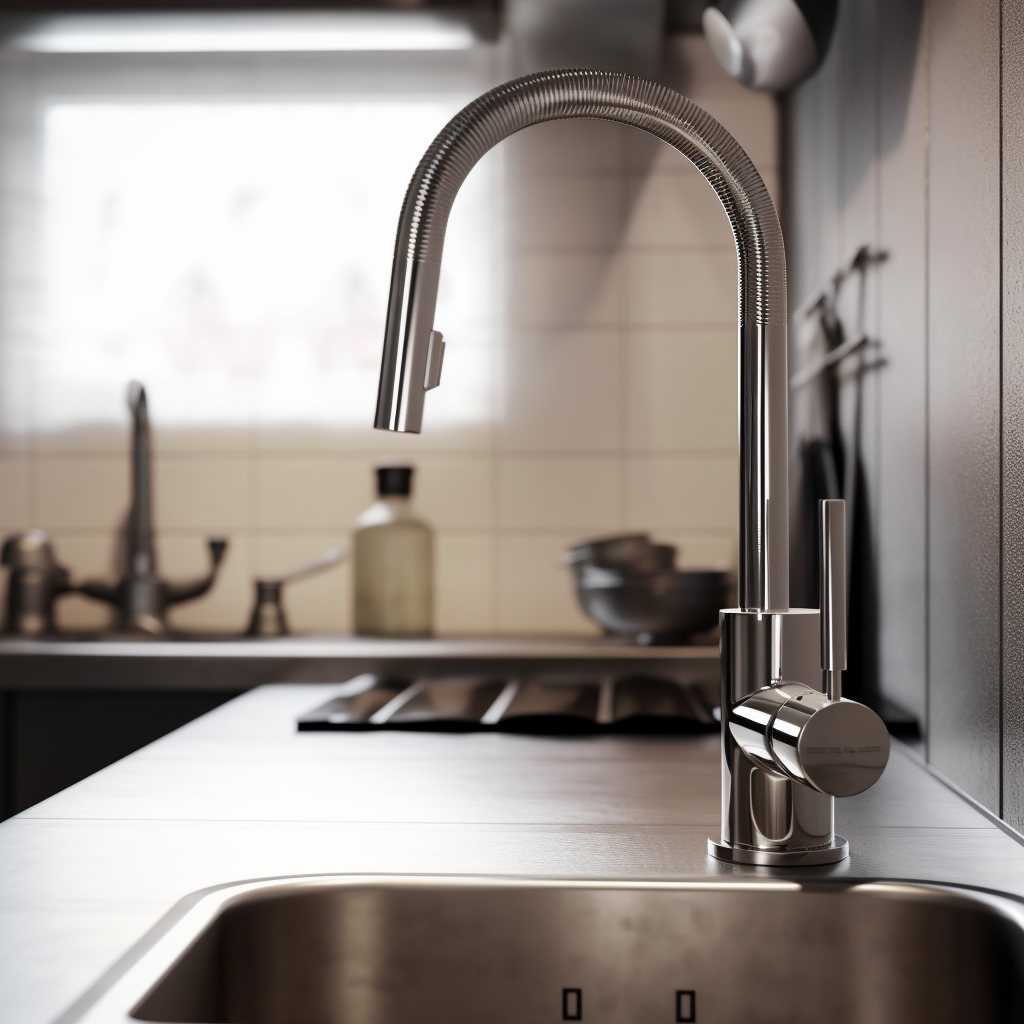 AI rendering of a kitchen faucet