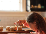 girl baking cupcakes