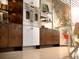 Gold Gray Wood and Steel Kitchen