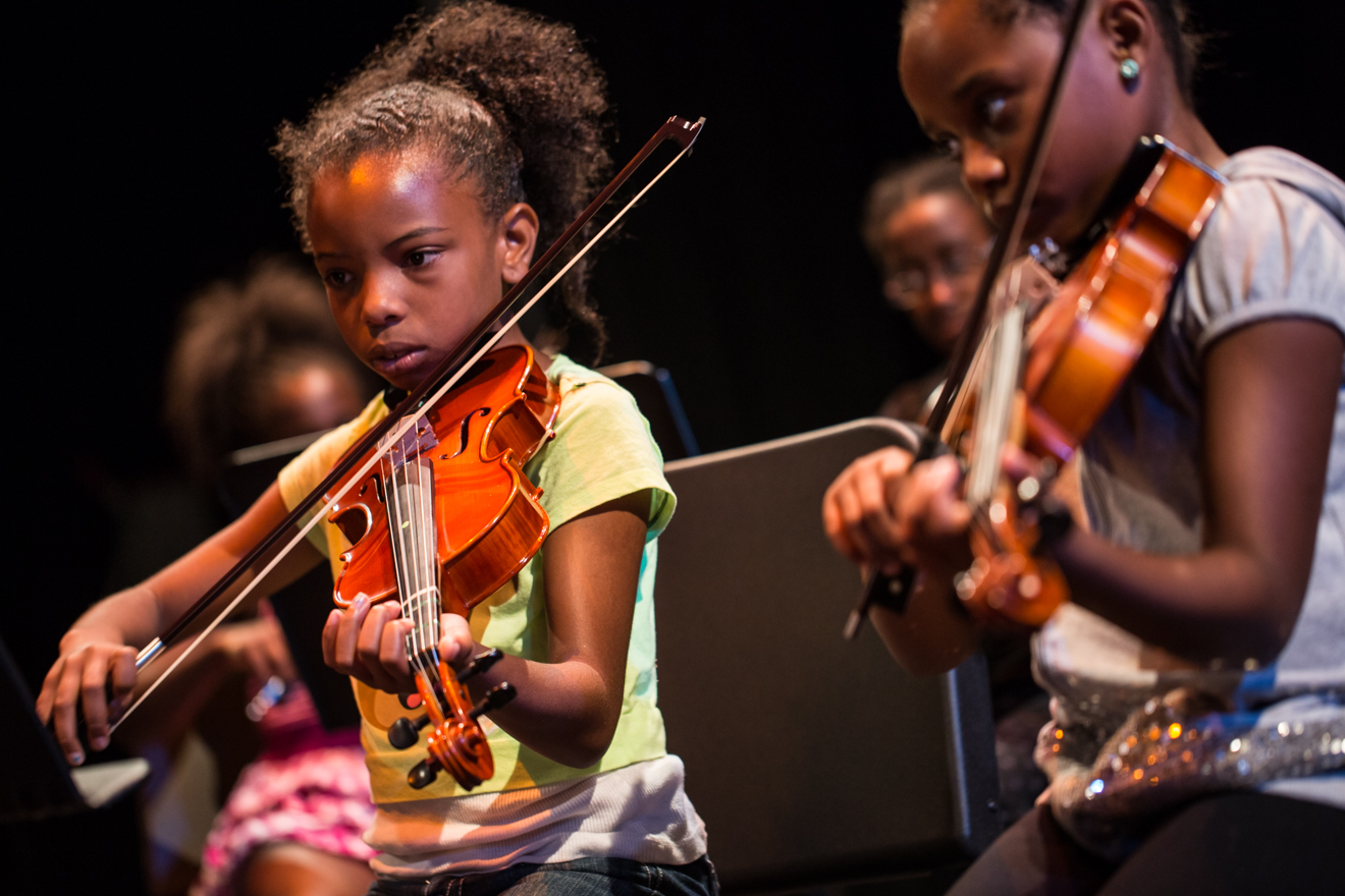 Children Playing Violin